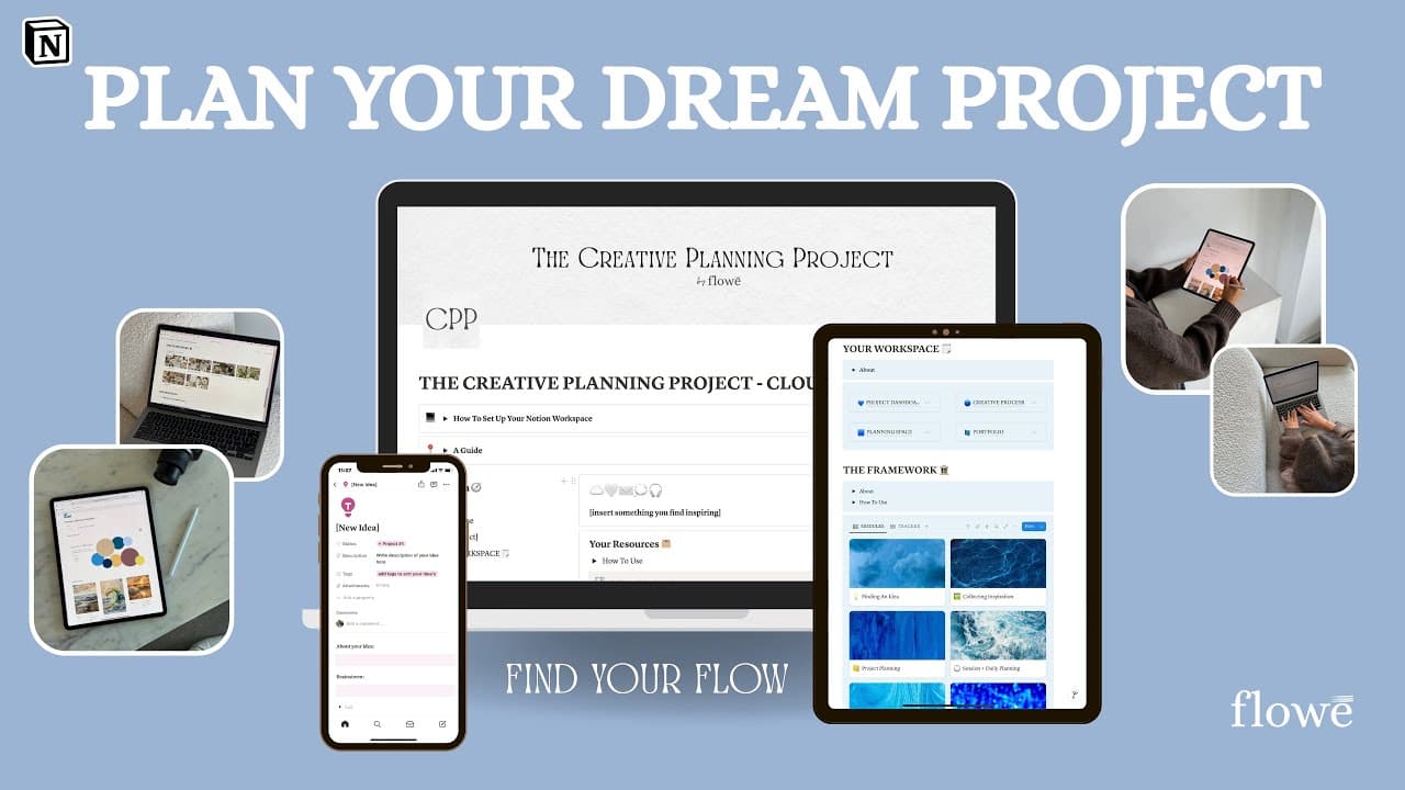 A flexible system designed to help creatives organize ideas, plan projects, and refine their process. CPP combines a structured framework with a customizable workspace, guiding you from concept to completion with six modules and 50+ templates.