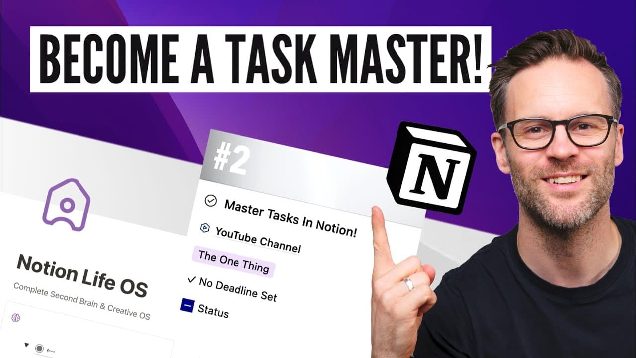 Try my Notion task manager today and see how powerful Notion can be!
Based on my larger Life OS Templates, this powerful yet easy to use Notion template is a fully integrated task and projects manager a great way to get started in Notion! 