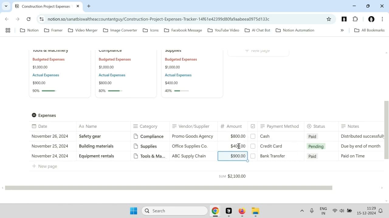 This tracker is perfect to add expenses, set budgeting and assess your overall cost expenses performance all under one glance.

This template can be used for any business or personal needs as per the user and can be customized for that specific requirement.