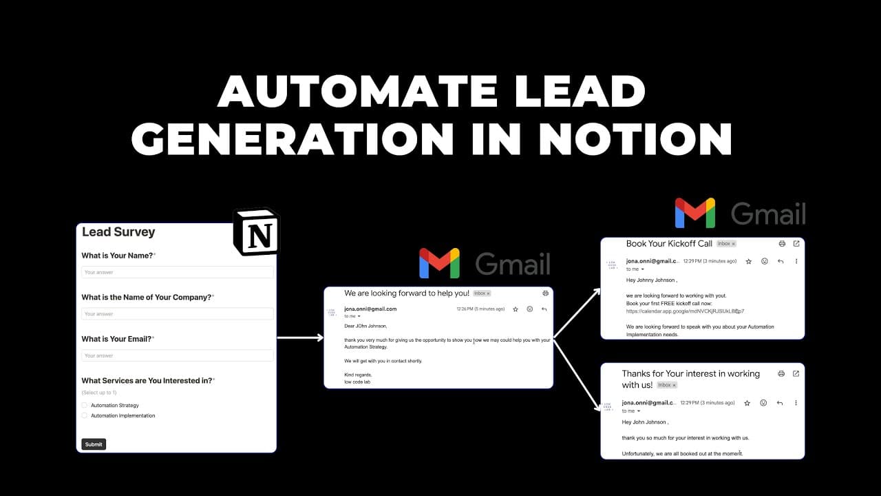 Lead Generation with Notion Automations
Streamline your lead generation process with this powerful Notion template.

As this template utilises Paid Notion features you need any paid version of Notion (the cheapest is enough)!