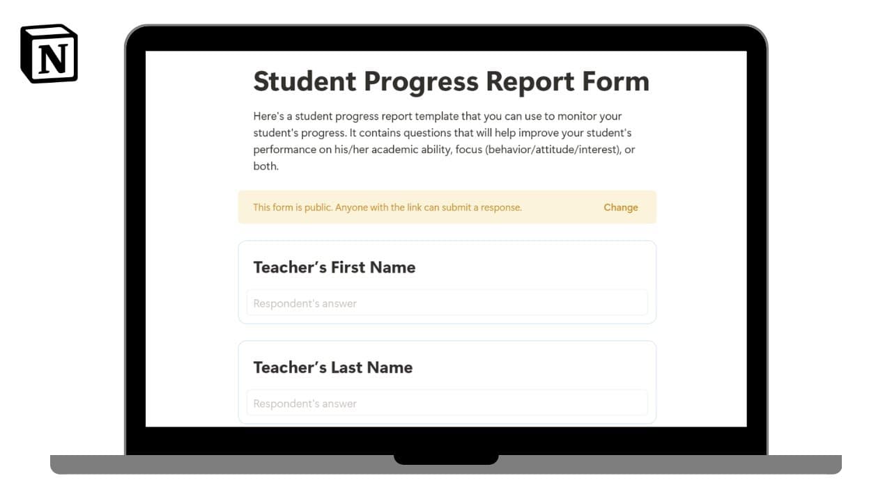 Easy Student Progress Report Forms Template

Track all Student Progress Reports with ease in this simple and easy to use Forms template.

Generate PDF Documents in bulk using https://www.pdfoutput.com/