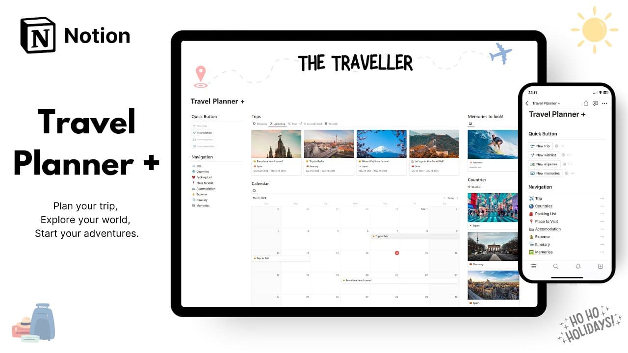 Plan your trip, Explore your world, and Start your adventures.

Introducing Your Ultimate Travel Planner 🌍✈️
