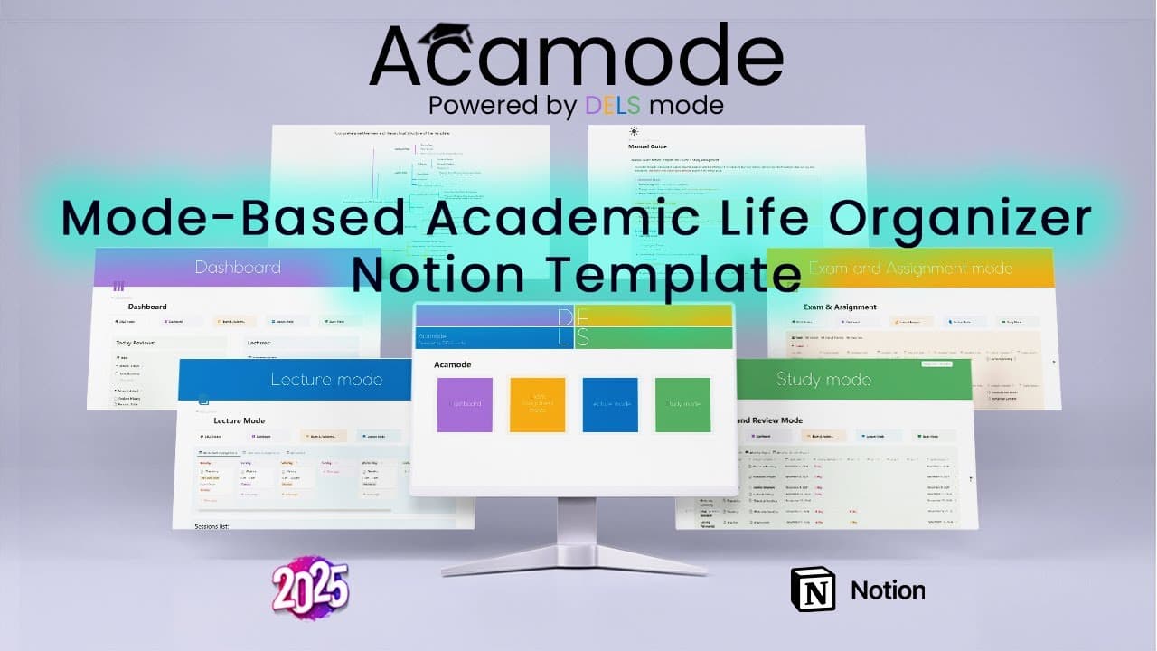 Revolutionize your academic life with Acamode. The ultimate Notion study template! Manage courses, track tasks, ace exams with spaced repetition, and stay organized with a student-friendly dashboard. Perfect for college students seeking productivity and seamless academic workflow