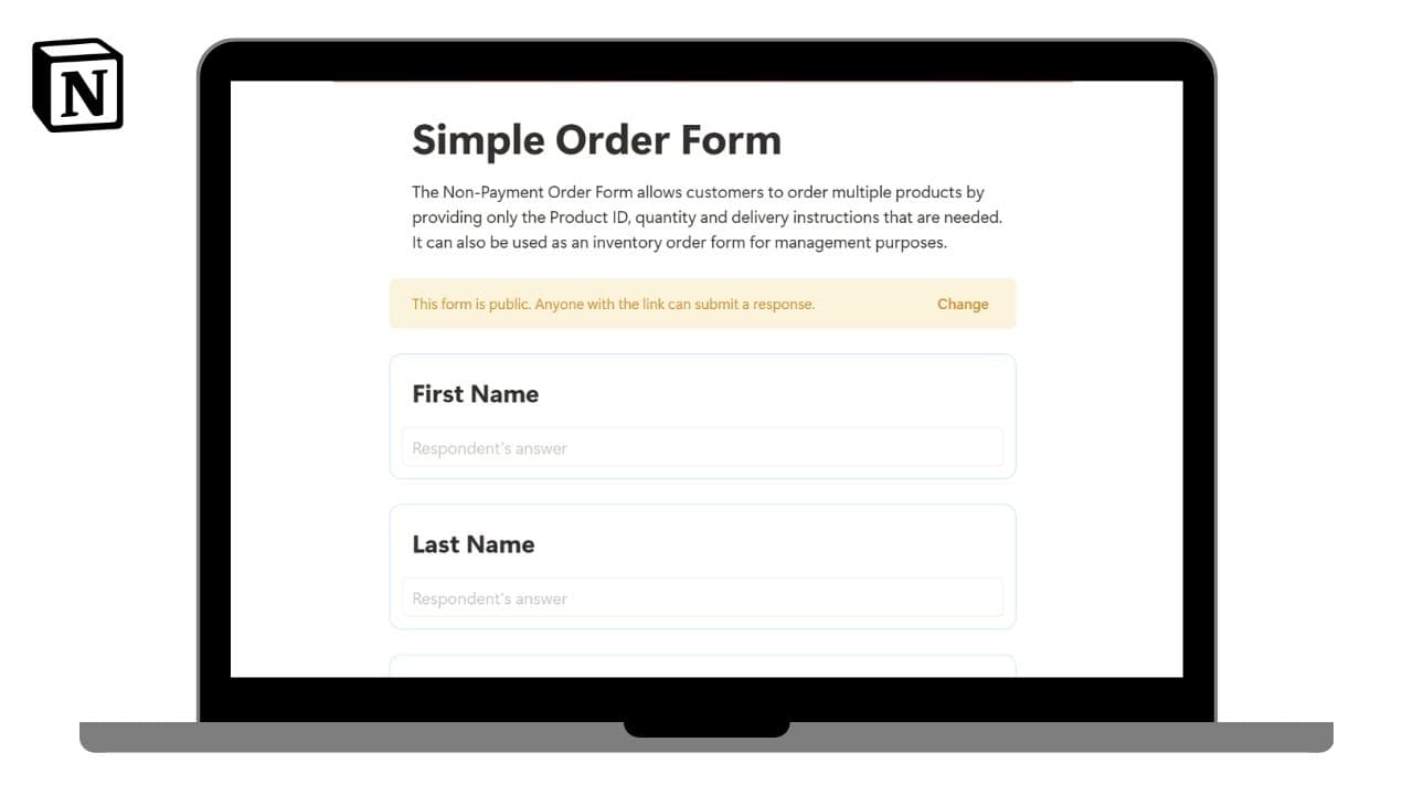 Easy Simple Order Forms Tracker Template

Track all Orders related details in this simple and easy to use Simple Order Forms template.

Generate PDF Documents in bulk using https://www.pdfoutput.com/
