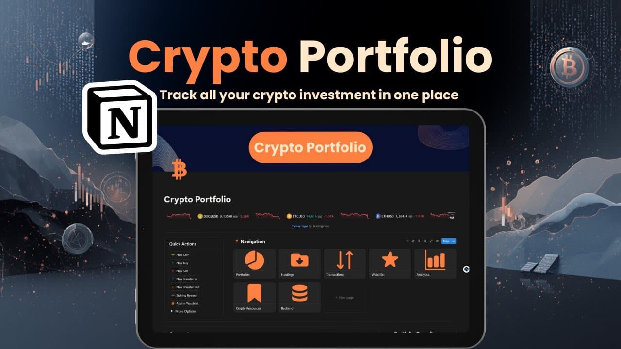 Crypto Portfolio Pro Template | Notion Marketplace