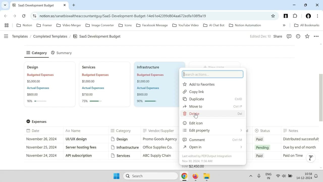 This tracker is perfect to add expenses, set budgeting and assess your overall cost expenses performance all under one glance.

This template can be used for any business or personal needs as per the user and can be customized for that specific requirement.