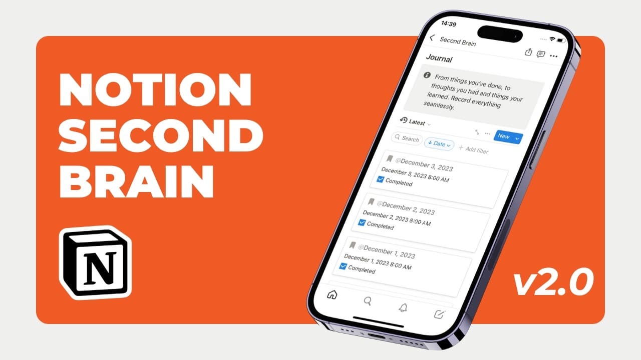 A calm, all-in-one Notion Second Brain system that helps you think clearly, stay organized, and finally stop carrying everything in your head.