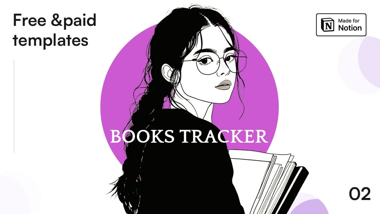 Organize and track your reading journey with this comprehensive Book Library & Tracking Notion Template. Easily catalog your book collection by genre, author, or reading status. Setup your reading speed and display how much time you spent reading. You need a Notion subscription.