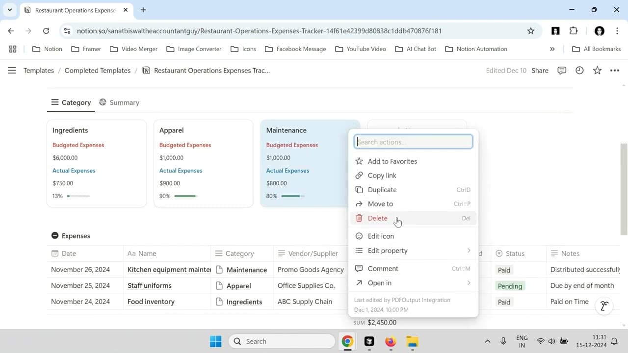 This tracker is perfect to add expenses, set budgeting and assess your overall cost expenses performance all under one glance.

This template can be used for any business or personal needs as per the user and can be customized for that specific requirement.