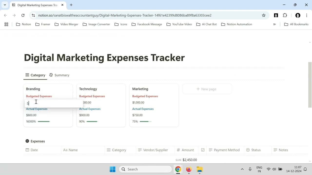 This tracker is perfect to add expenses, set budgeting and assess your overall cost expenses performance all under one glance.

This template can be used for any business or personal needs as per the user and can be customized for that specific requirement.