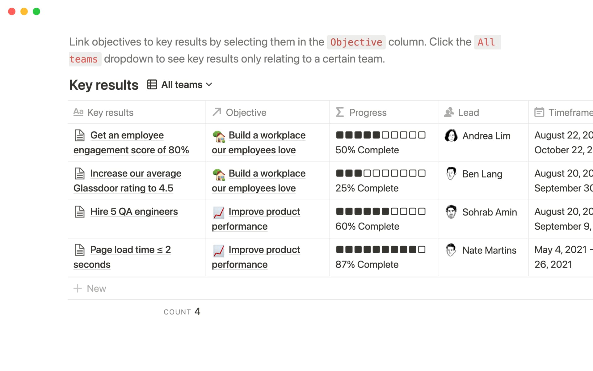 Build an efficient, organized OKR tracker with Notion
