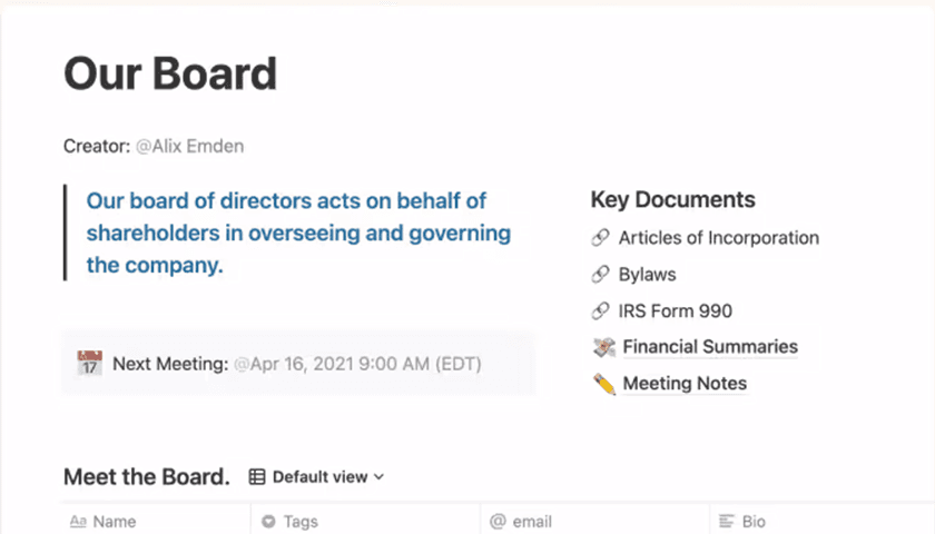 理事会管理テンプレート製品画像