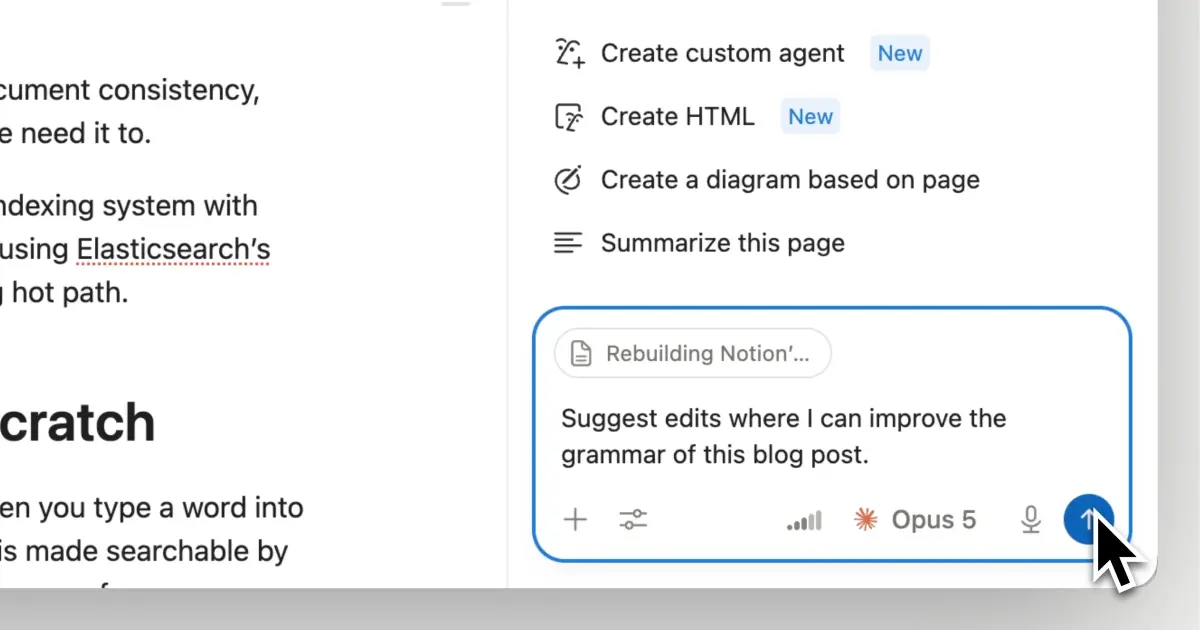 Ask your agent to suggest edits