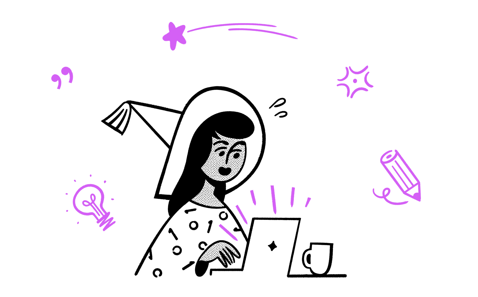 Mágico de IA com laptop