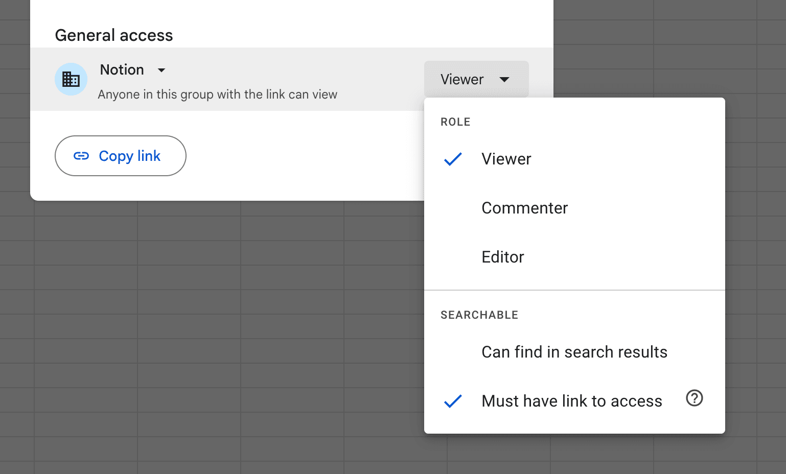 hc: google document searchability options