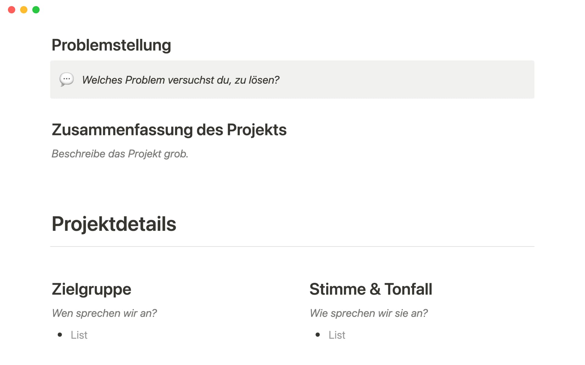 Create organized pages with custom properties.