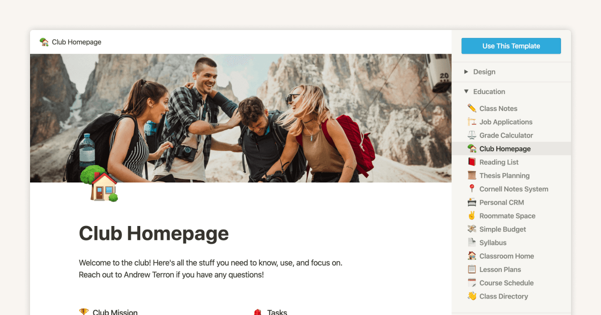 Start with a template