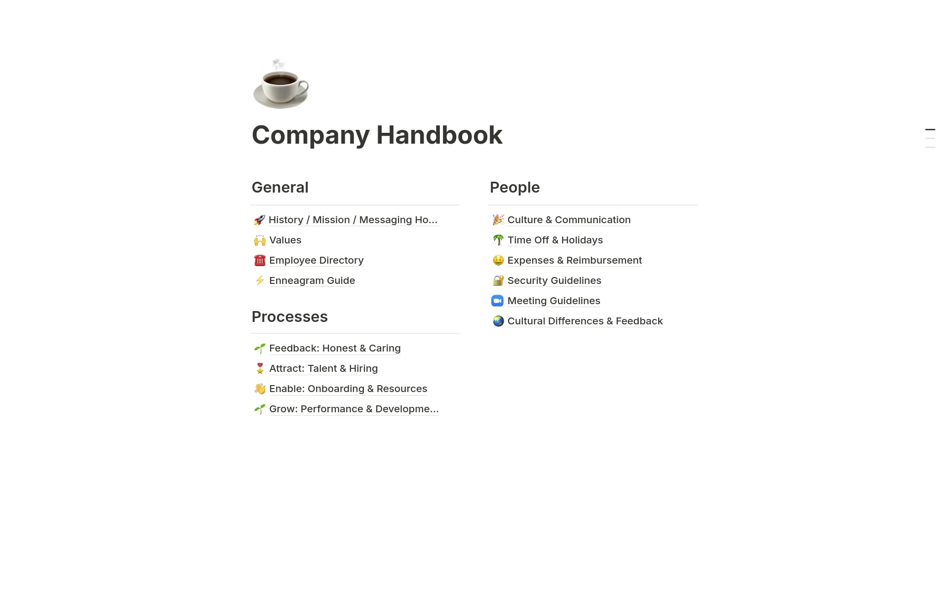 Alloy (W20) leverages Notion as a versatile and collaborative platform to effectively develop and maintain their internal processes using this company handbook.