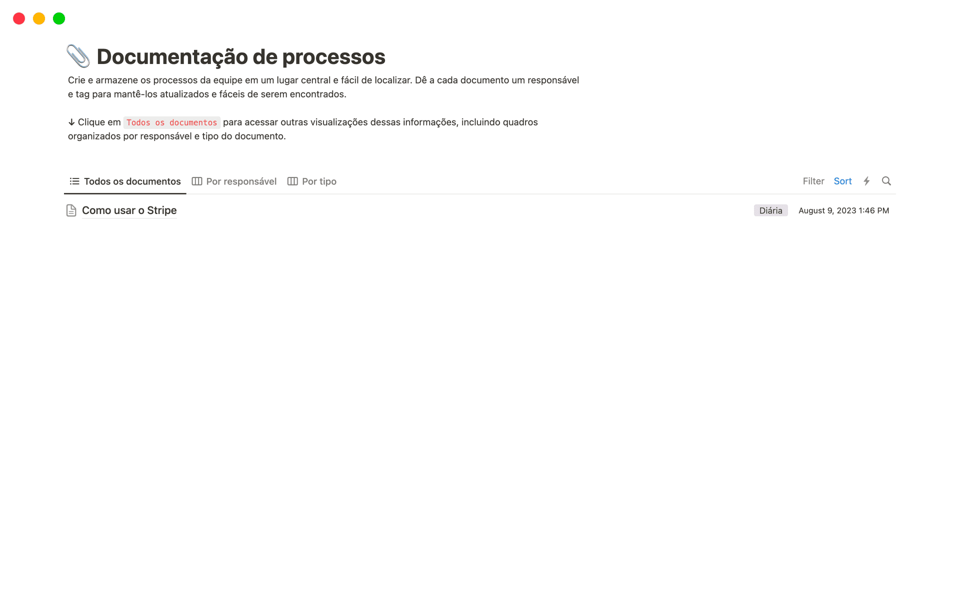 Prevent problems by organizing your internal process documentation in Notion
