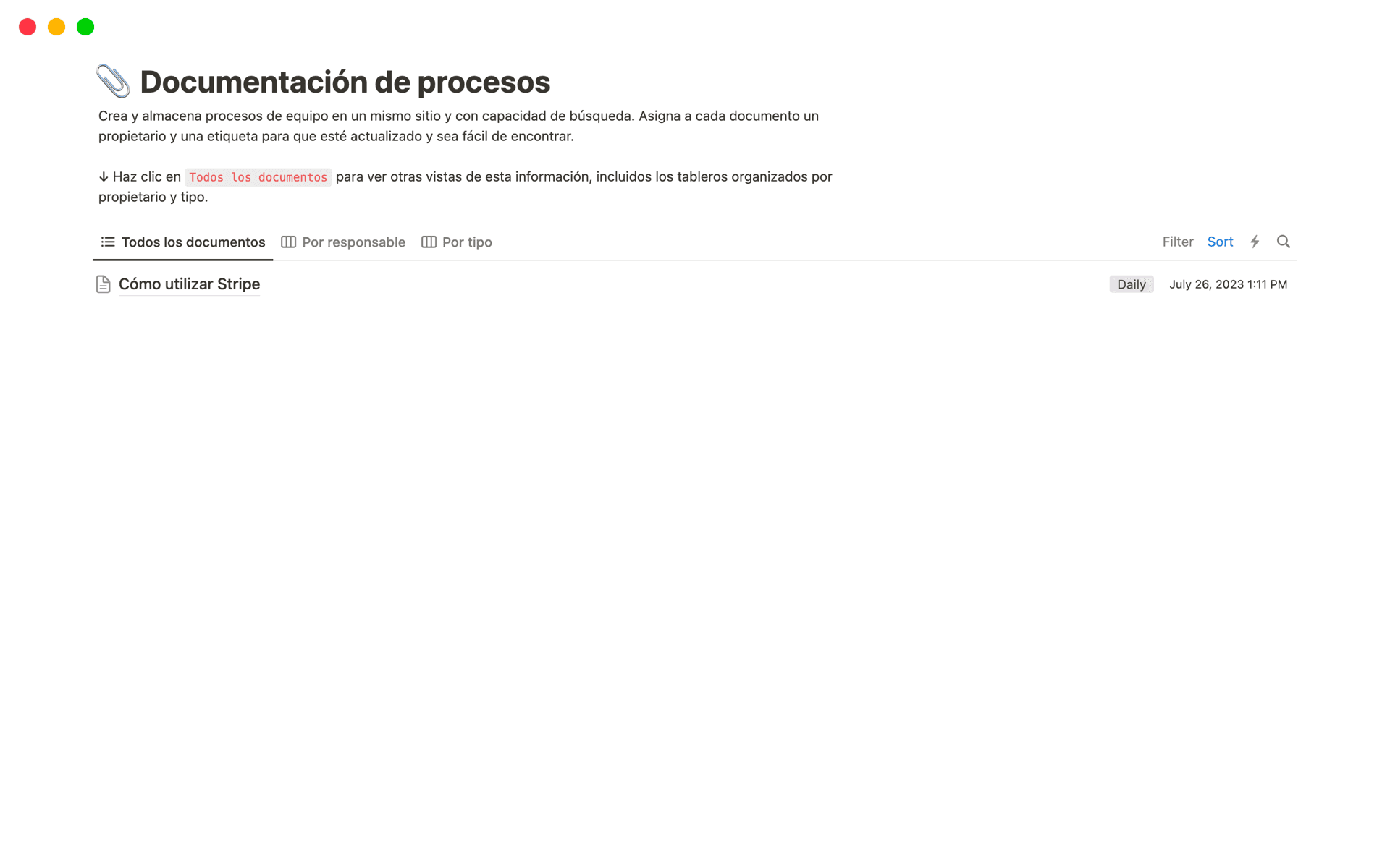 Prevent problems by organizing your internal process documentation in Notion