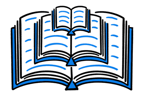 Open book stack
