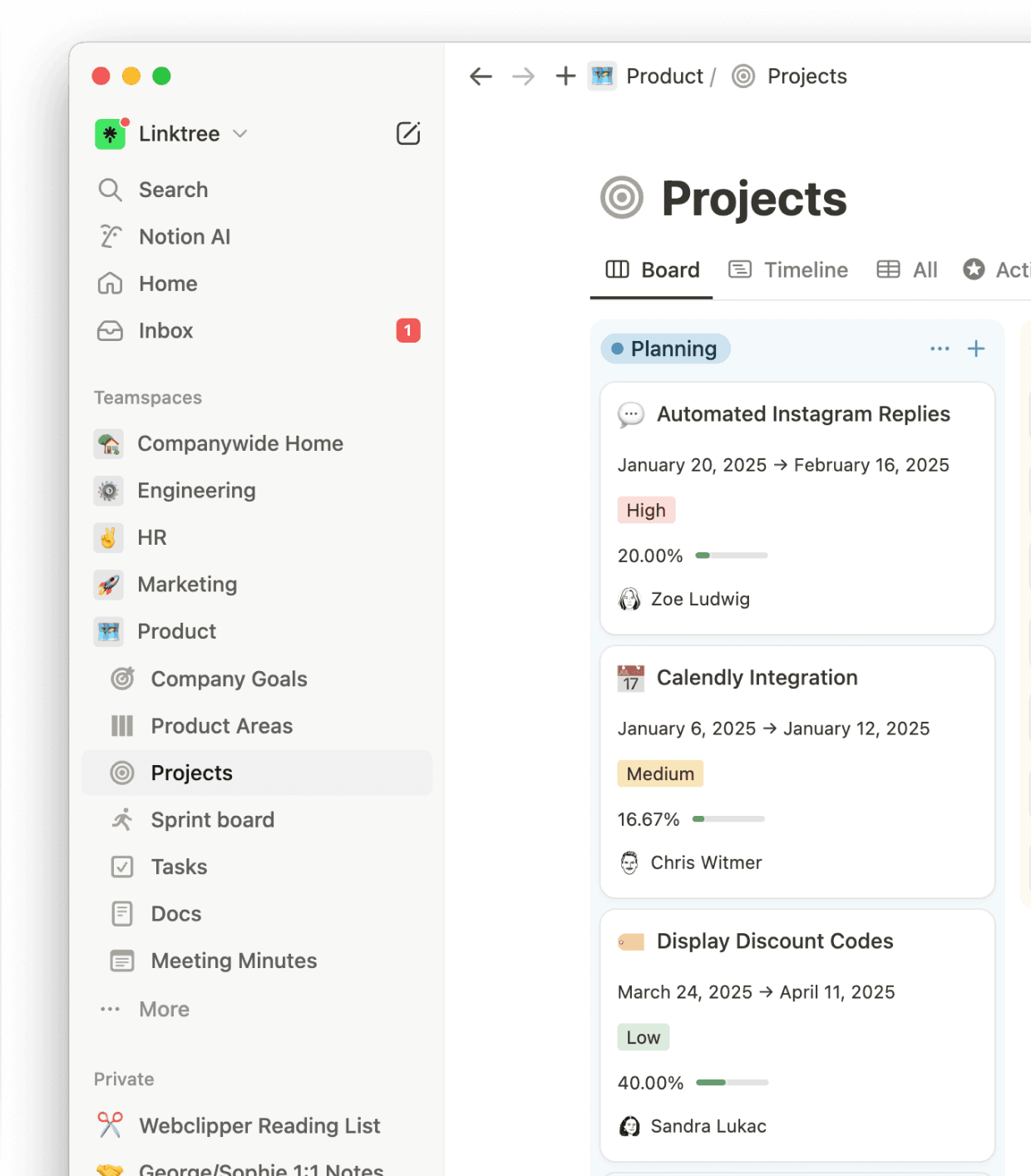 Linktree keeps projects moving and teams aligned with Notion, saving ...
