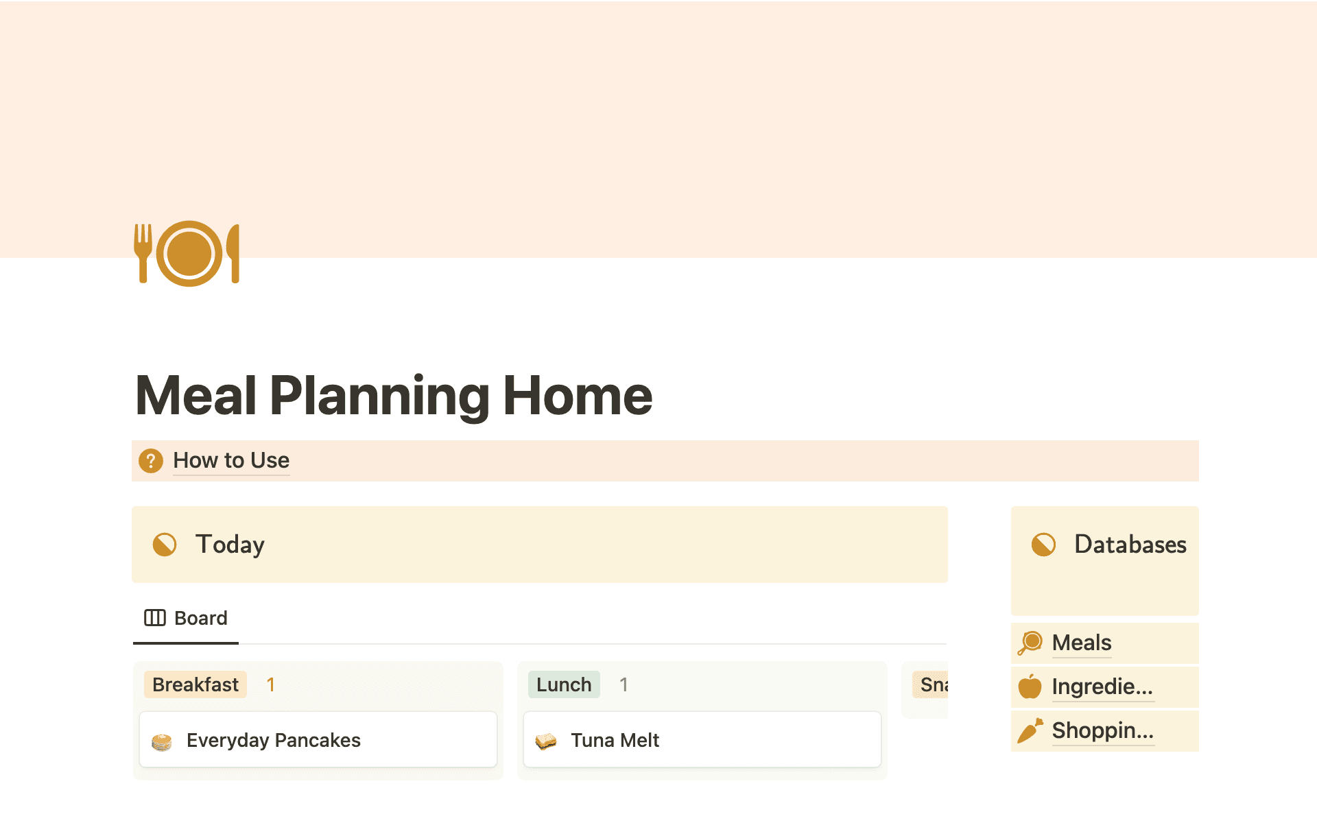 Meal planning home