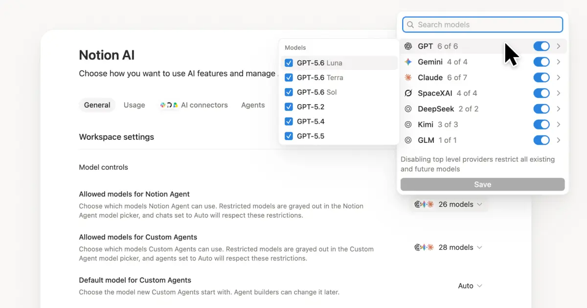 Control which AI models your agents can use