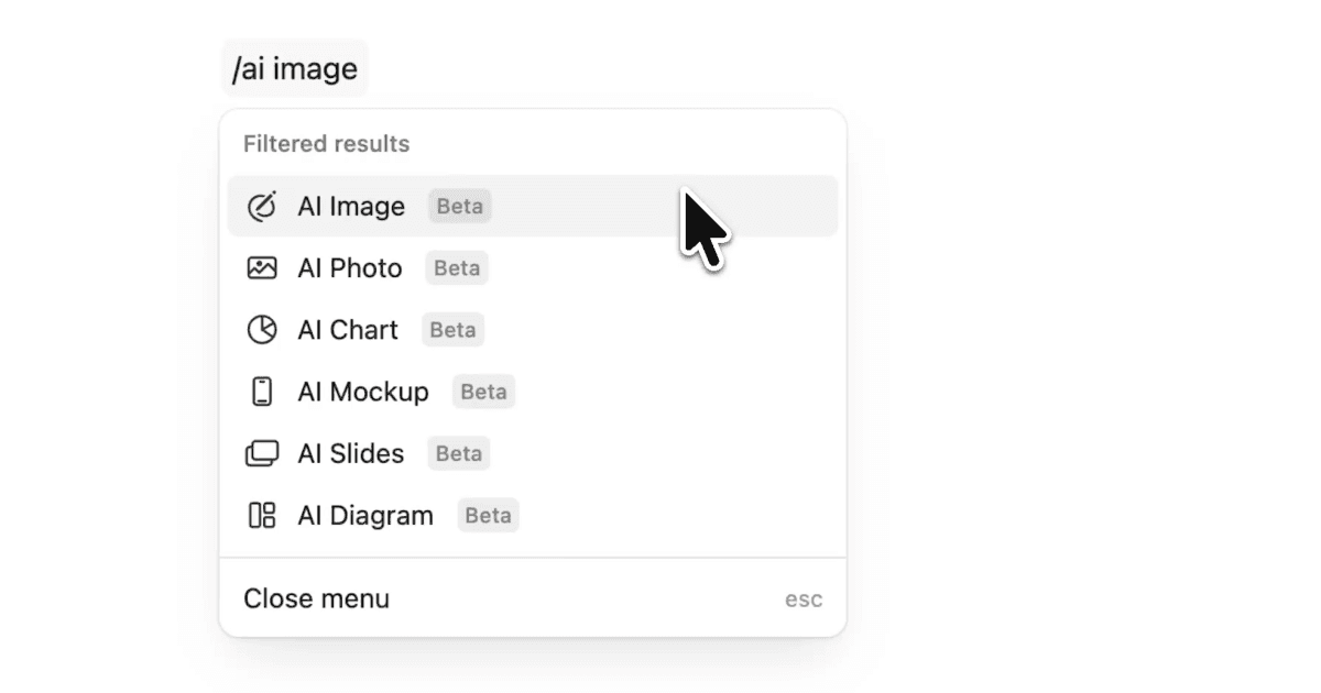 Generate images with Notion AI