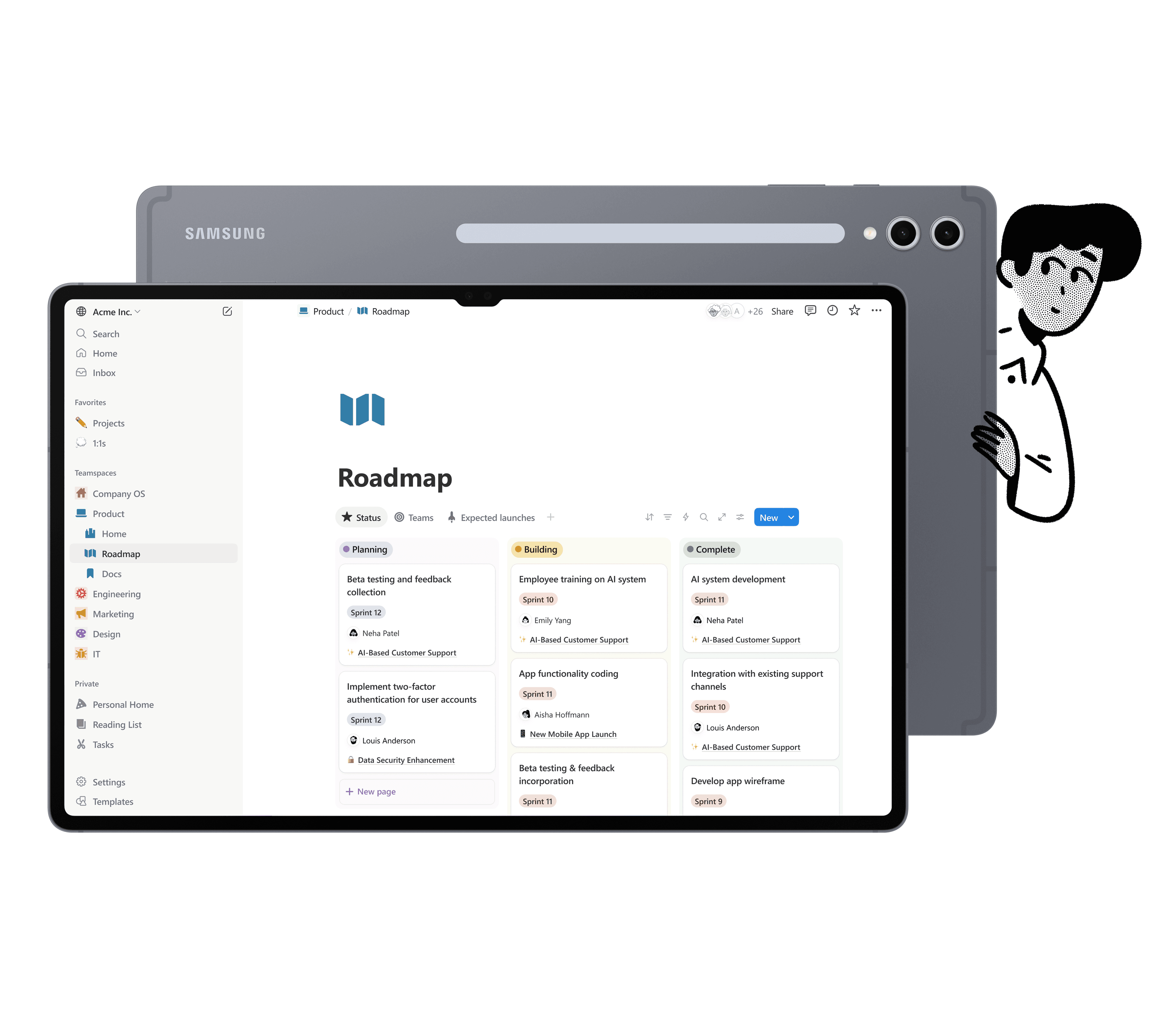 Samsung device Illustration