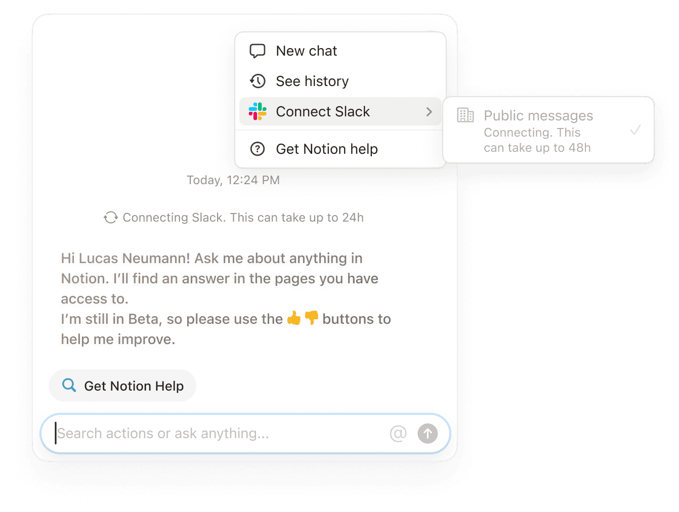 Notion AI connector for Slack – Notion Help Center