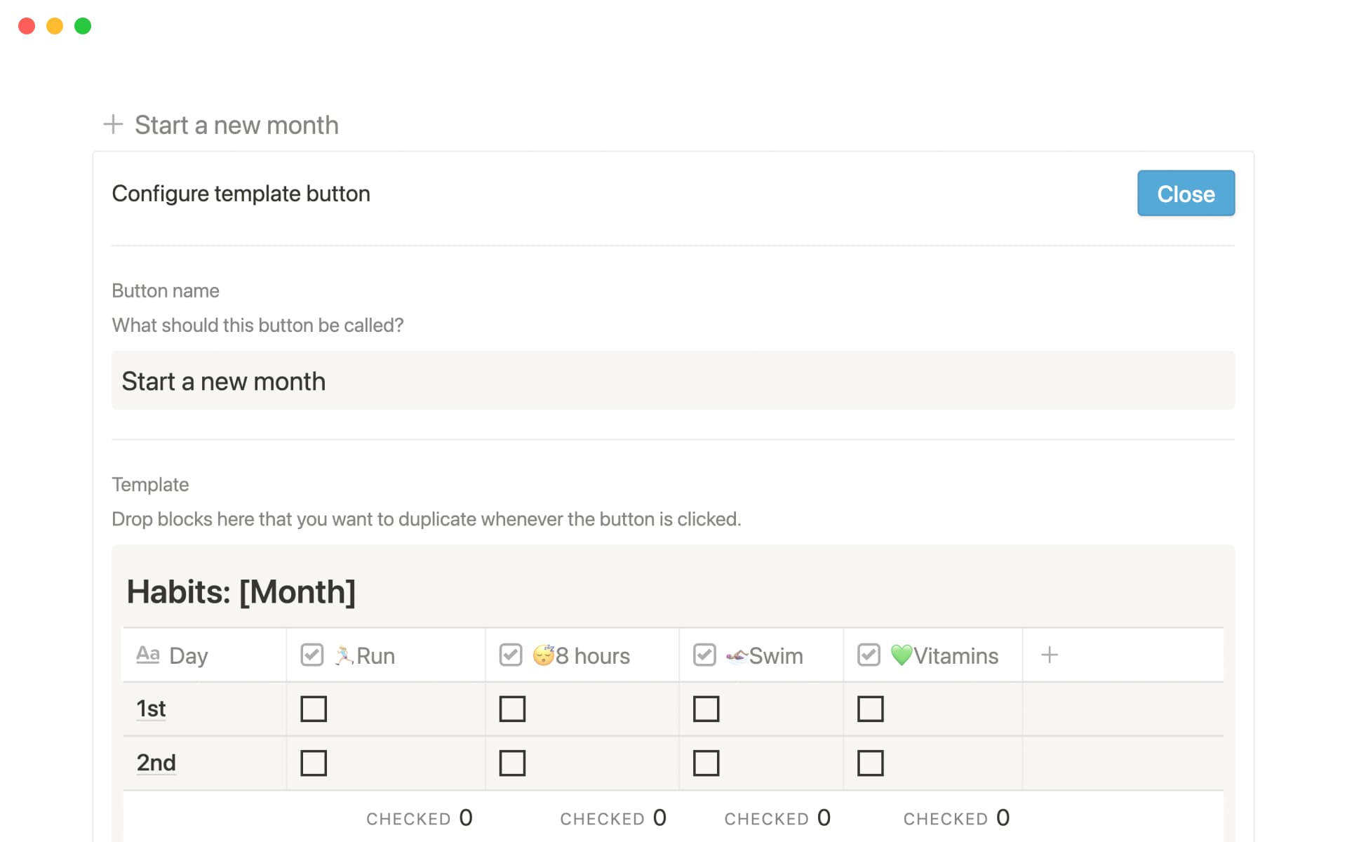 Reach your goals by creating a habit tracker in Notion