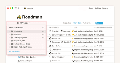 When to use each type of database view