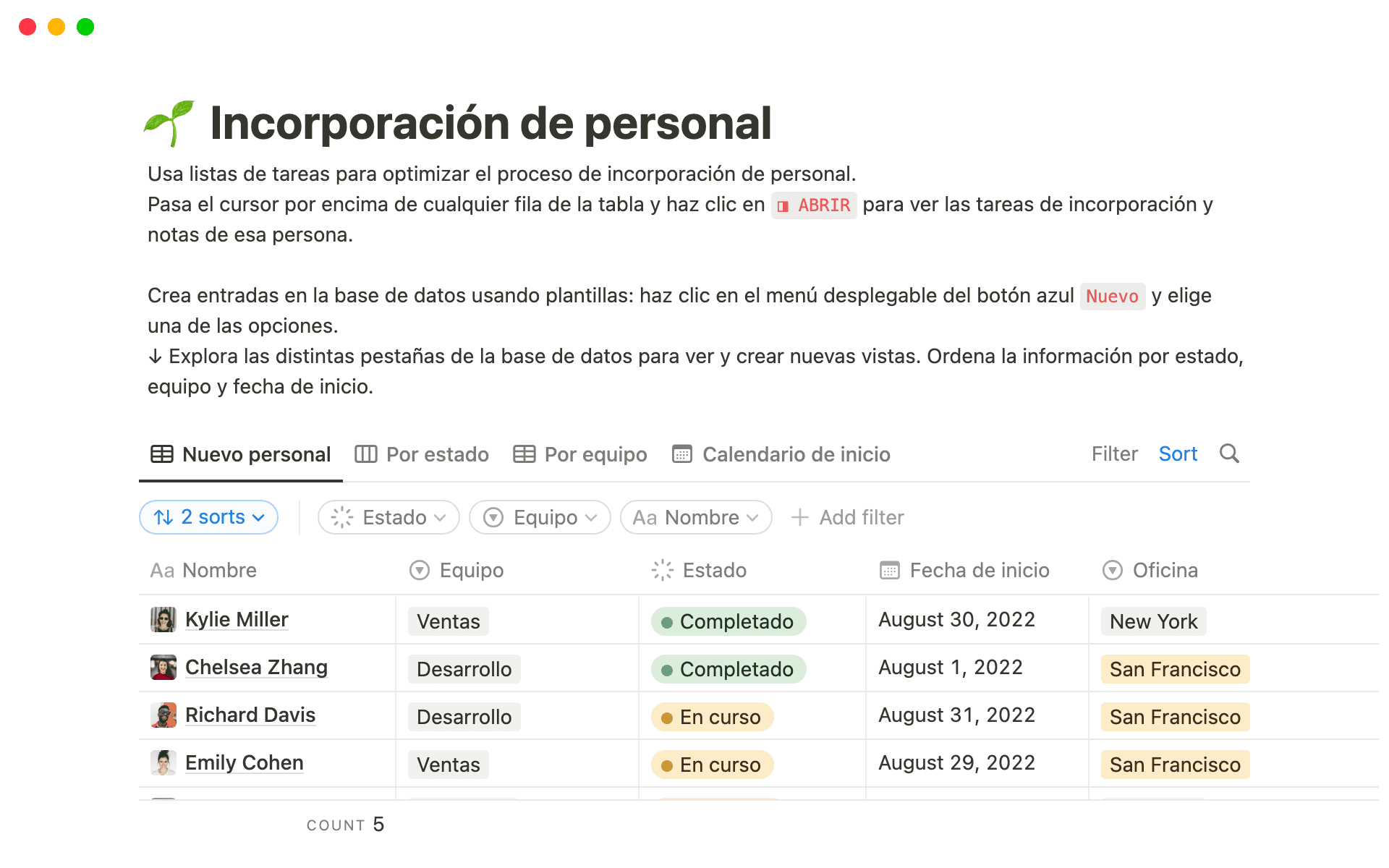 Create databases for your people directory and more.