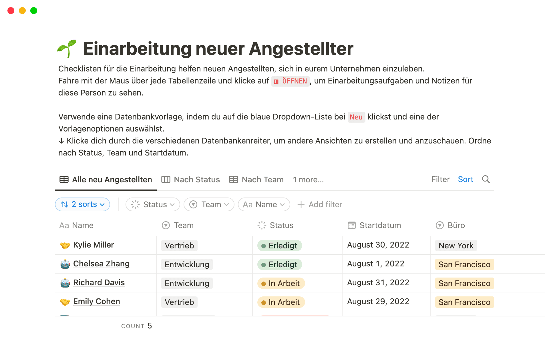 Create databases for your people directory and more.