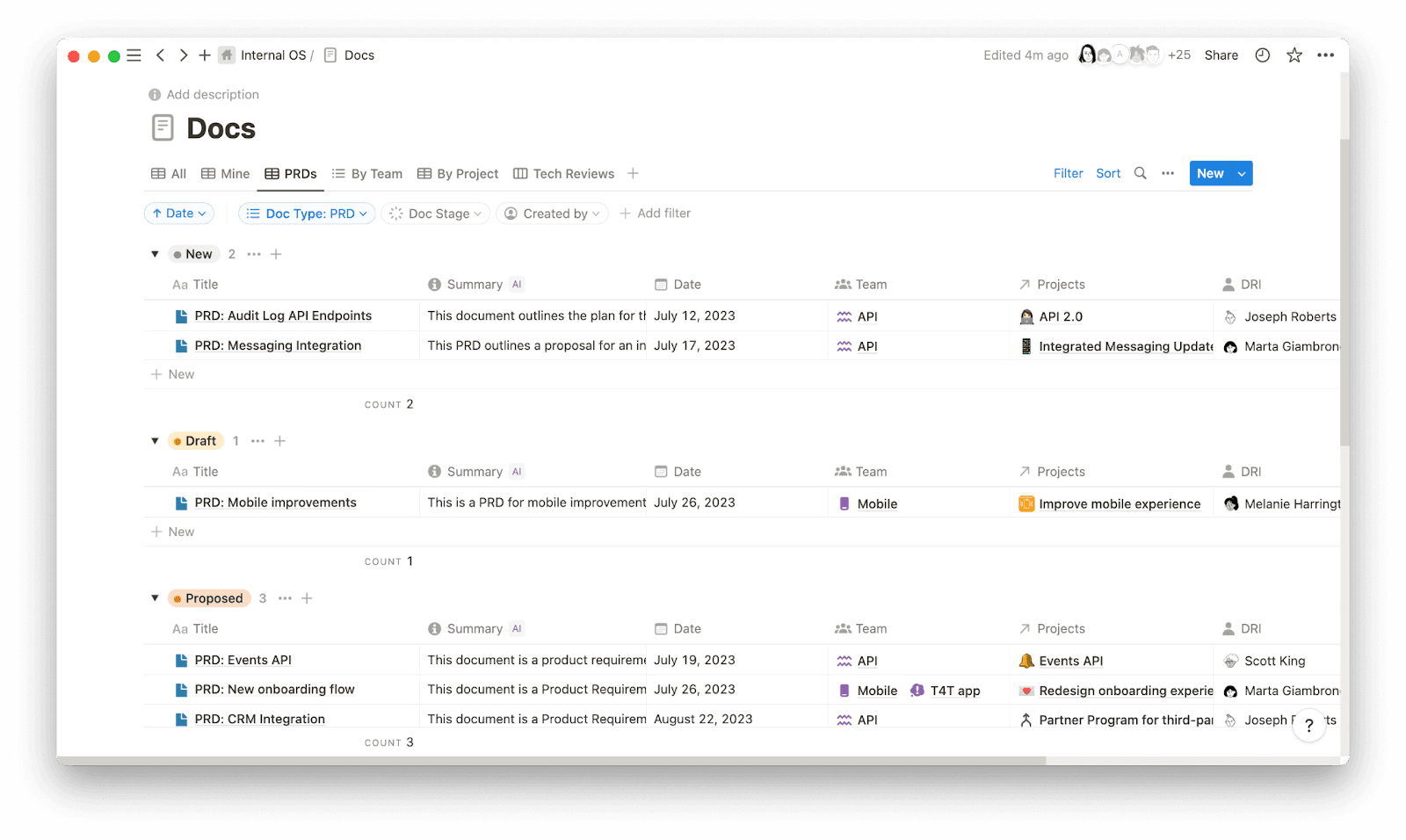 building a docs database