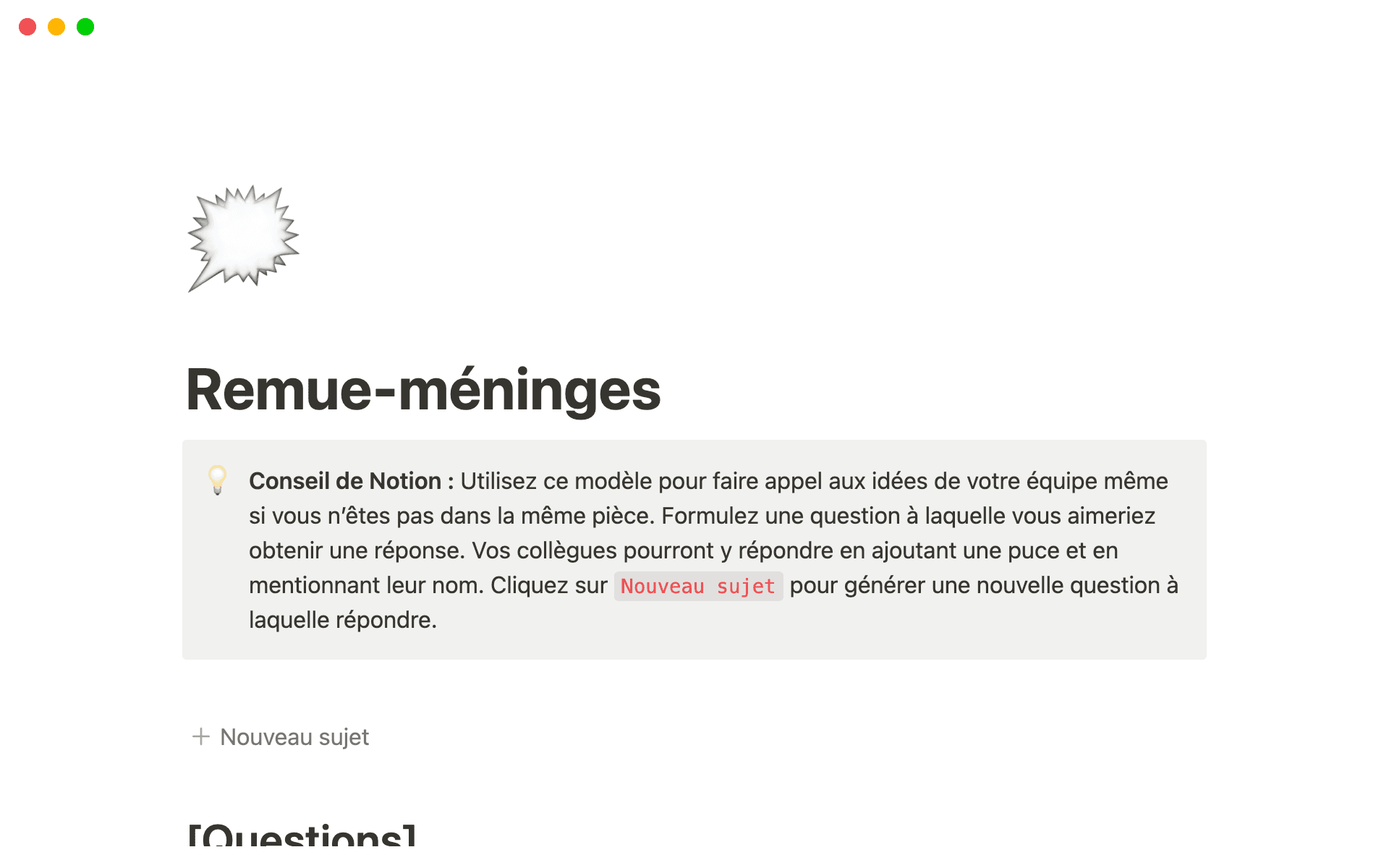 Rock your next brainstorming session with Notion