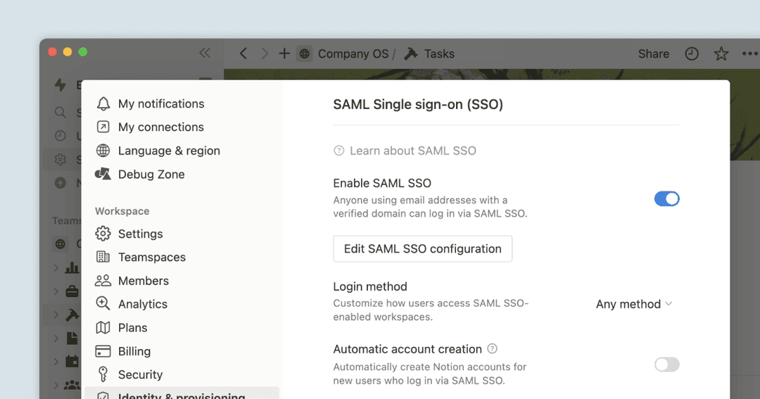 SSO de SAML