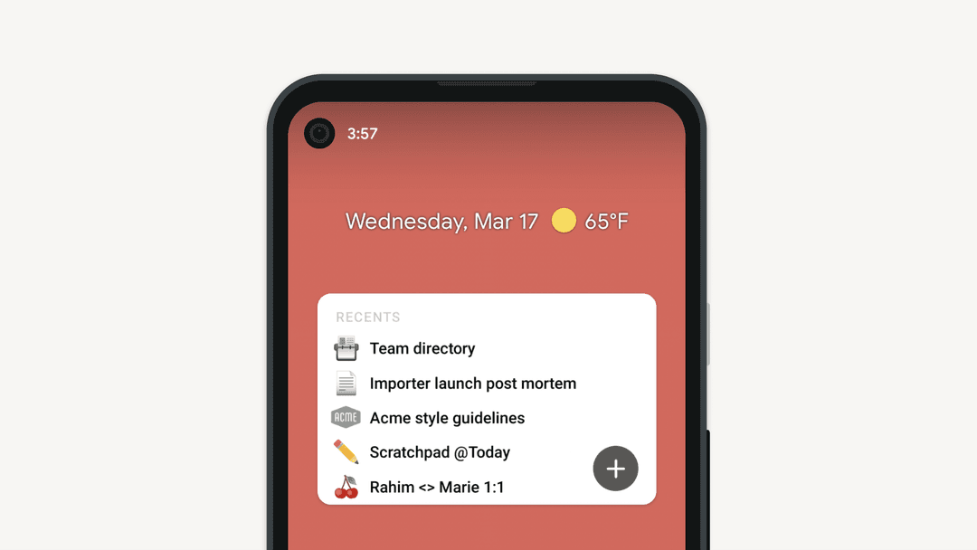 Widgets mobiles