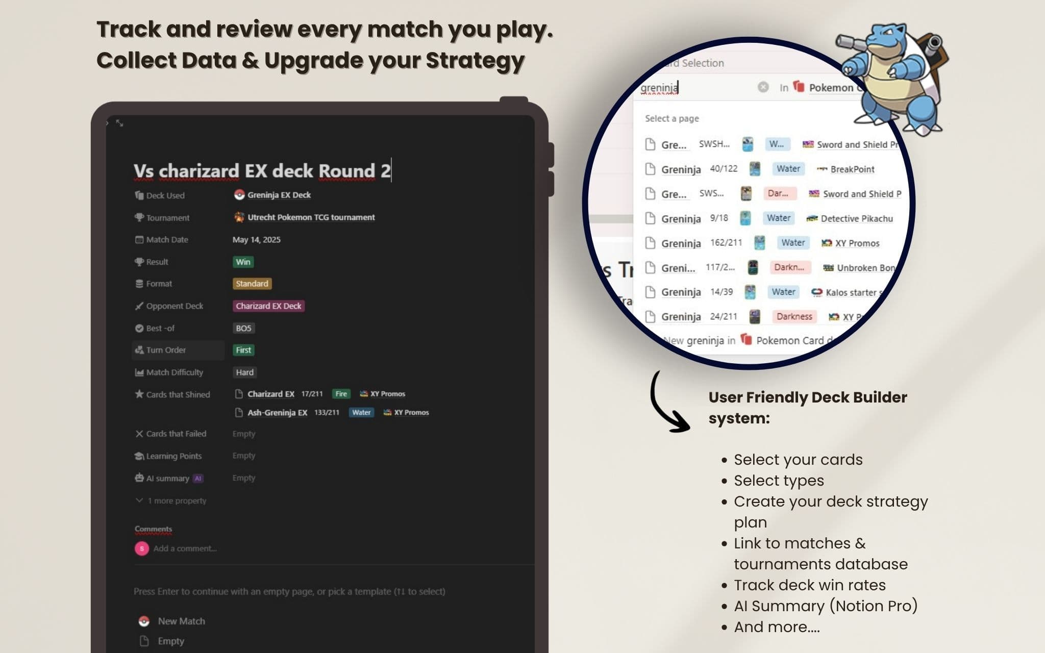 Pokemon TCG Deck Builder & Tournament Tracker Template by Notionshark | Notion Marketplace Pokemon TCG Deck Builder & Tournament Tracker Template by Notionshark | Notion Marketplace