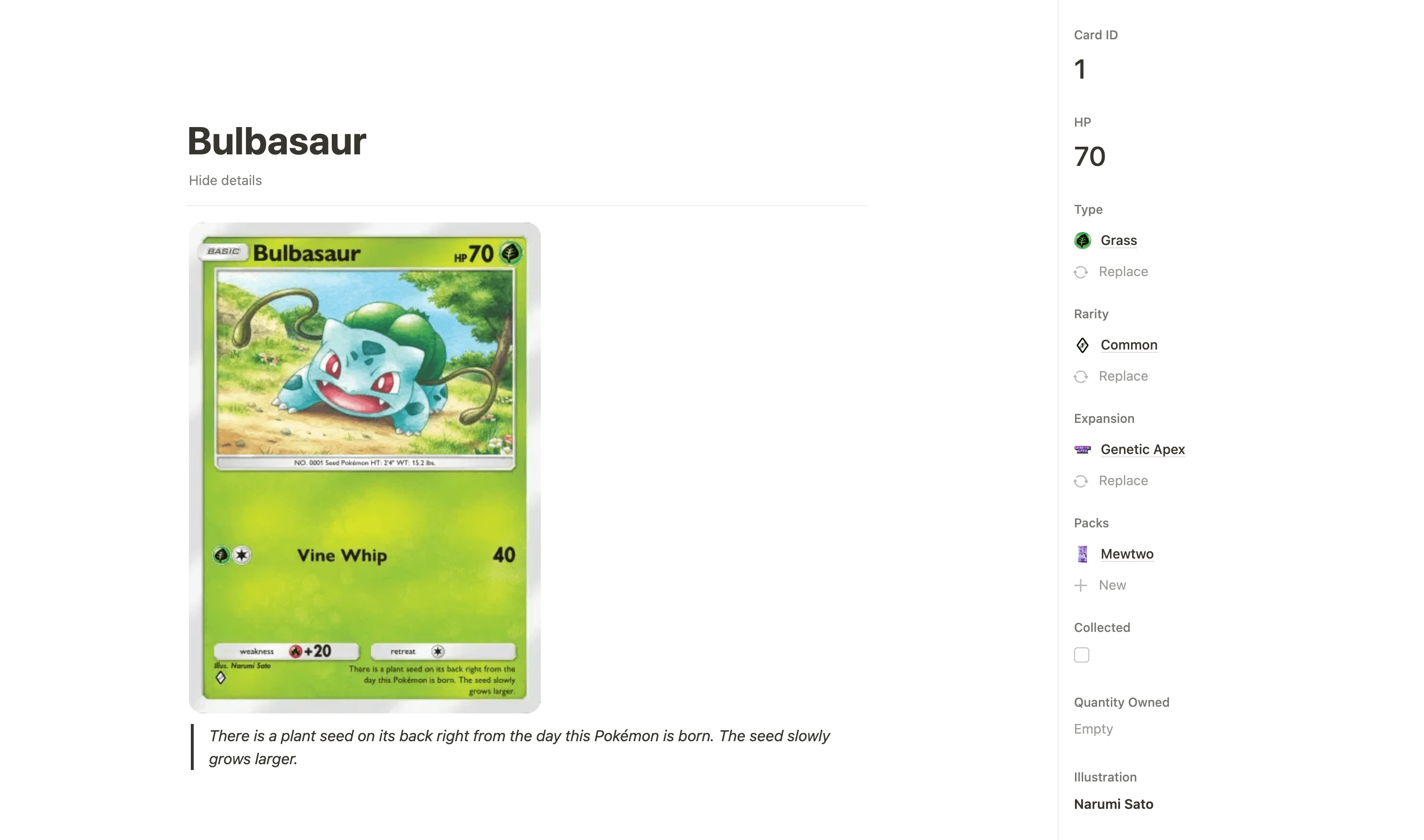 Pokmon TCG Pocket Collection Tracker Template | Notion Marketplace Pokmon TCG Pocket Collection Tracker Template | Notion Marketplace
