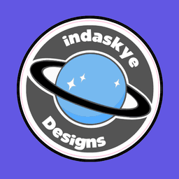 A profile image of indaskyeDesigns