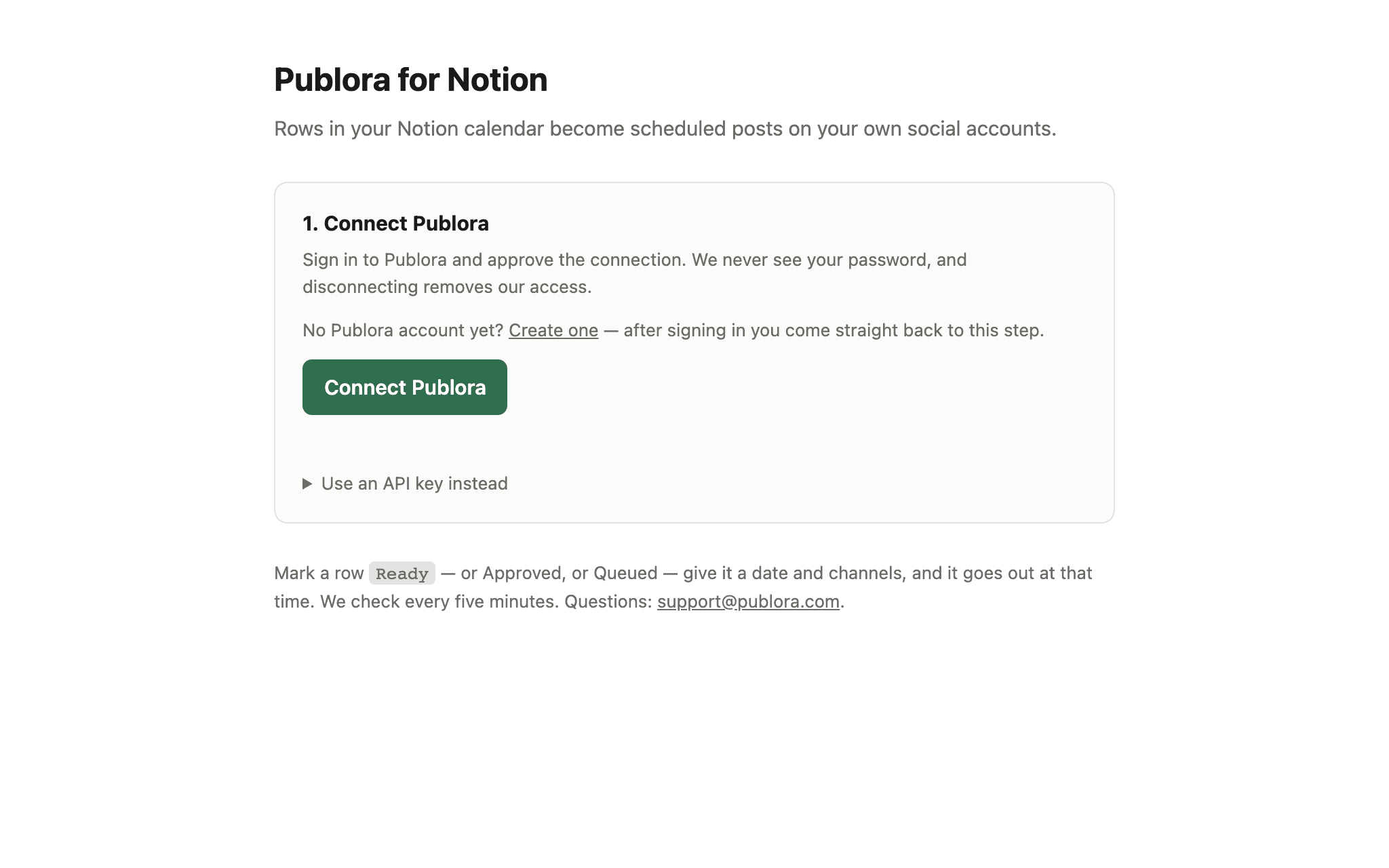 Turn a Notion database into a publishing queue for your social accounts.