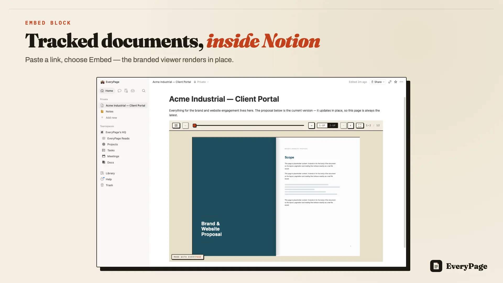 Log every read of your PDFs as a row in a Notion database