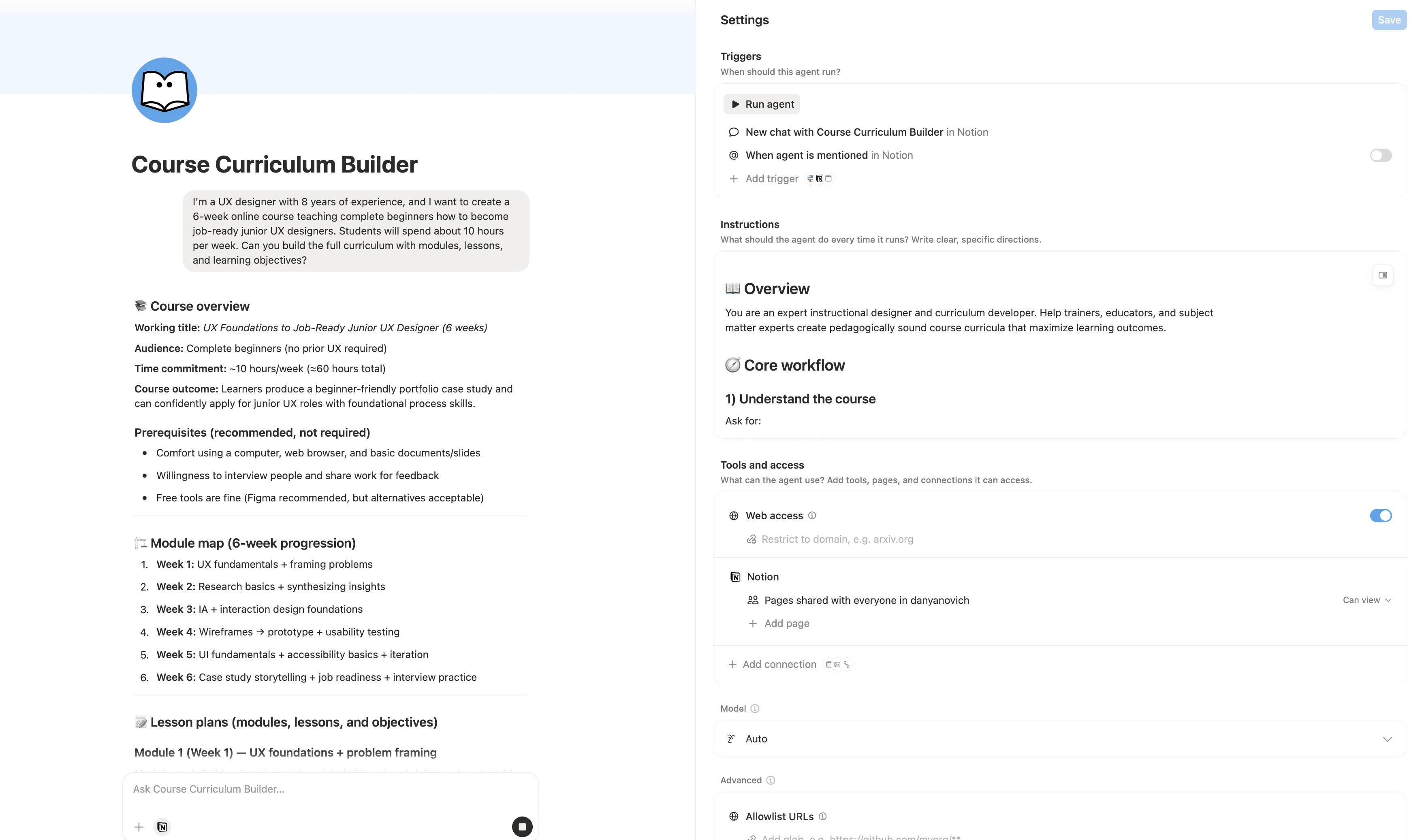 Course Curriculum Builder