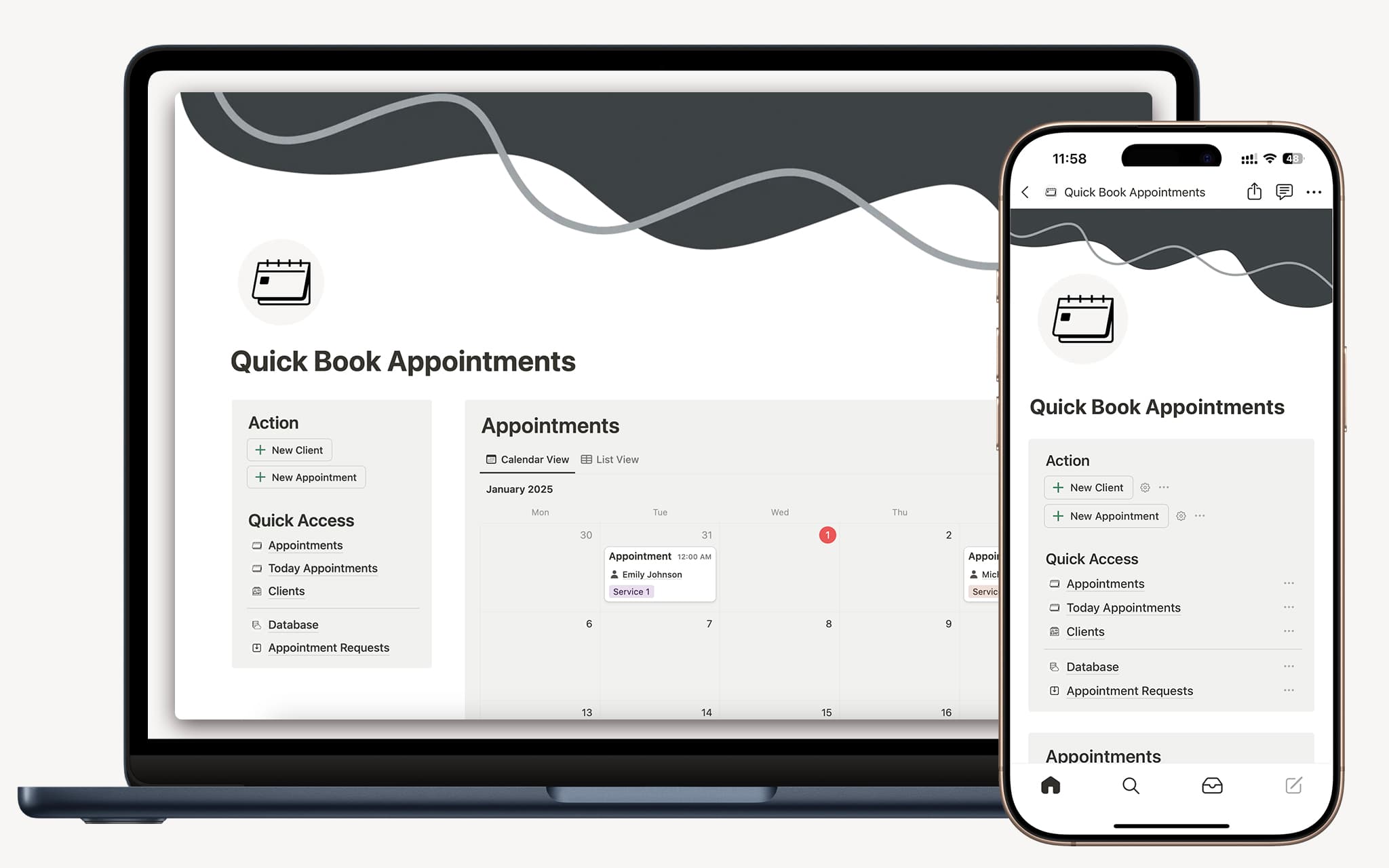 Appointments Database Quick Book Appointments Template | Notion Marketplace