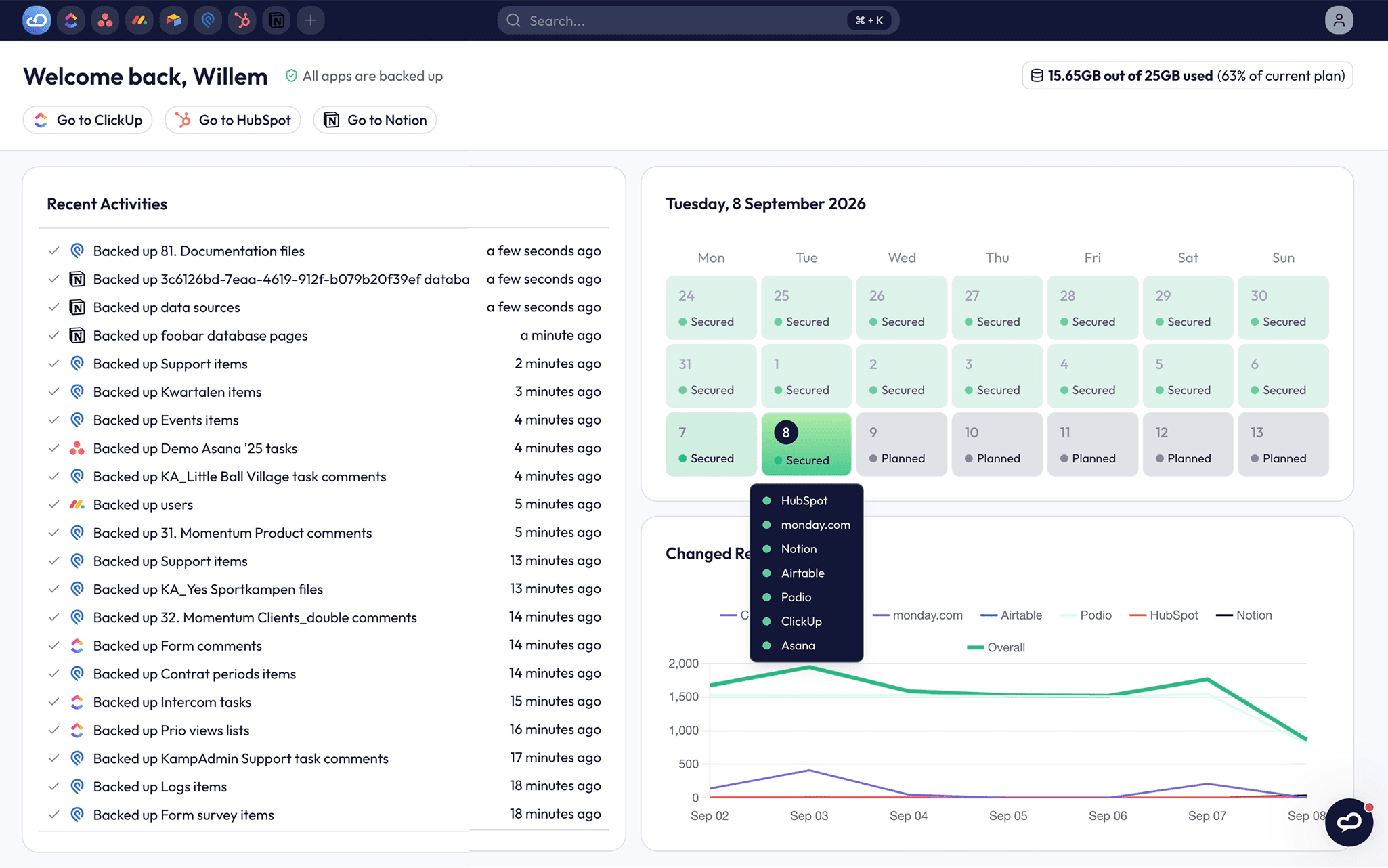 Get daily, automated backups for your Notion account.
