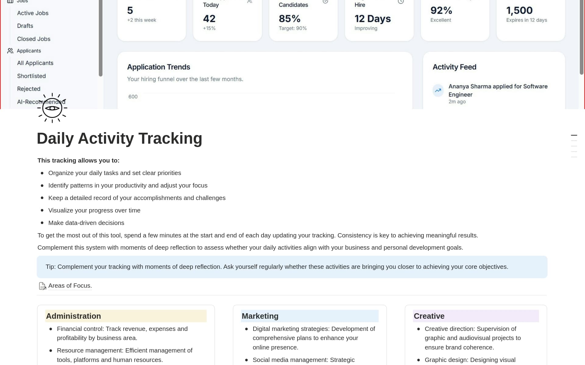 Tangkapan layar koleksi Build your business in Notion oleh Notion