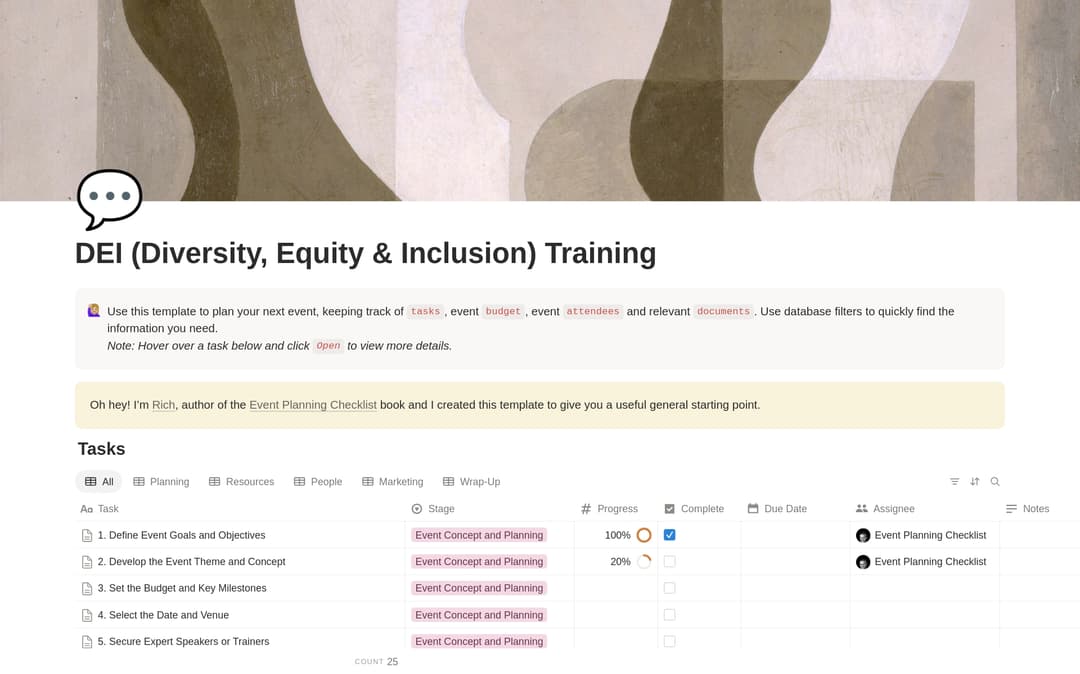DEI Training Planning Checklist preview