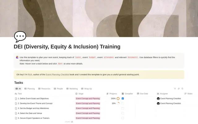 DEI Training Planning Checklist preview